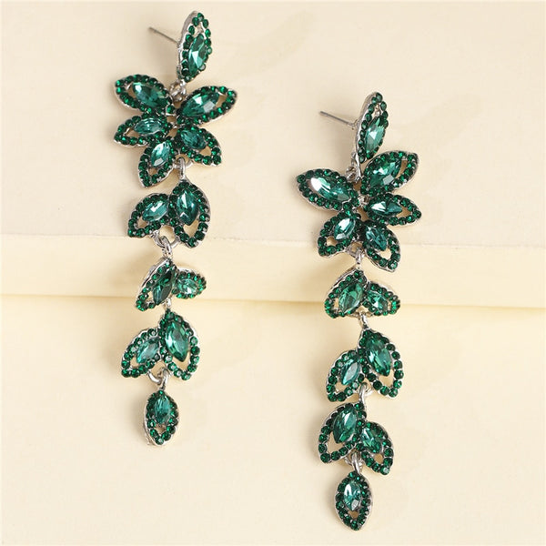 New Design Dangle Long Leaves Tassel Earrings