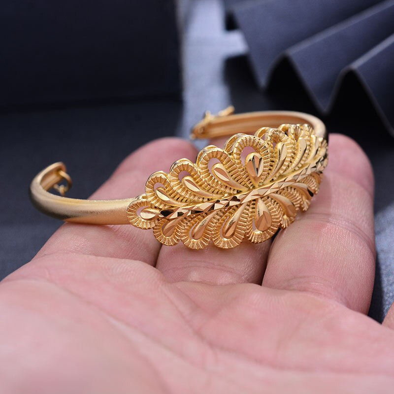 Gold Color Bangles For Women Middle Eastern Jewelry