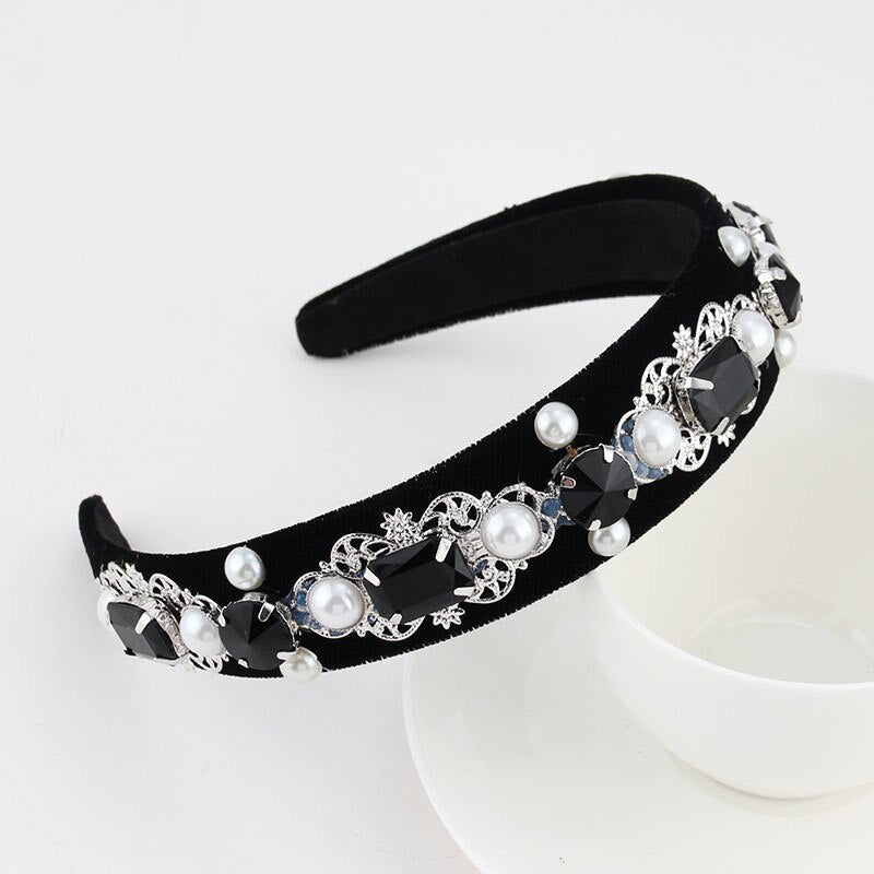 Luxury Baroque Rhinestone Headbands Hair Hoops