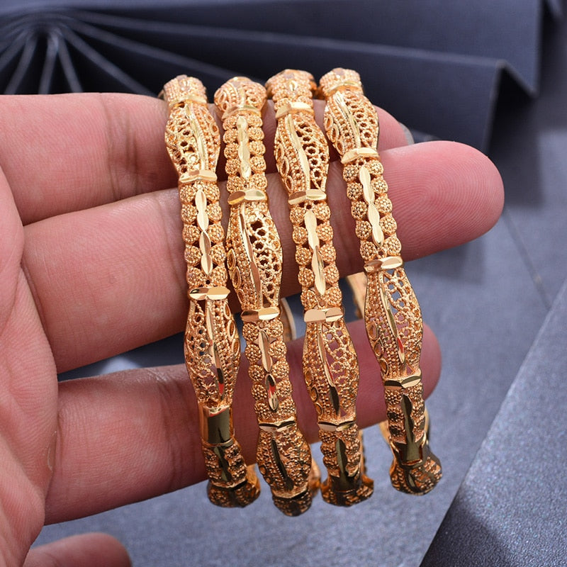 Can Open Dubai Arab Kuwait Gold Color Bangles  For women