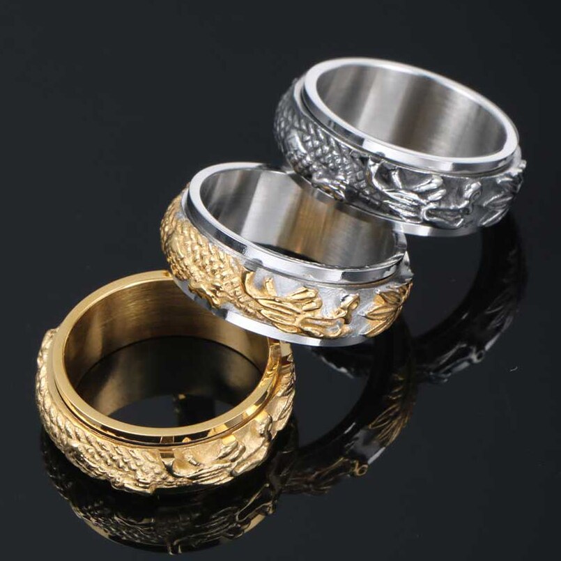 Chinese Dragon Man Finger Ring