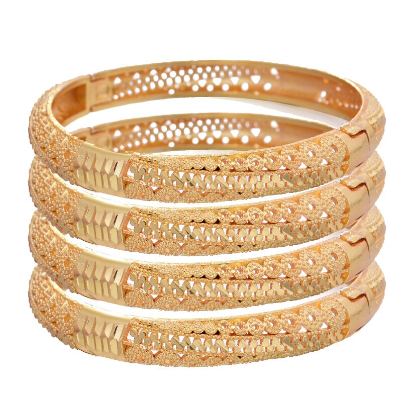 24K Dubai Bangles Ethiopia gold color Bangles For women