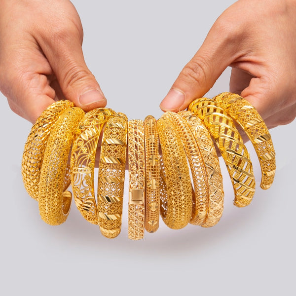 Bangles Gold Color Bangles For Women wedding Bracelet jewelry African women