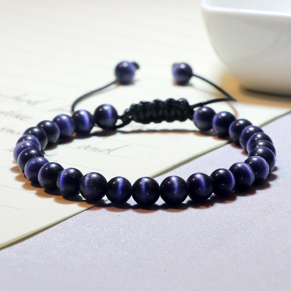 Trendy Simple Women Natural Cat Eyes Beads Bracelets