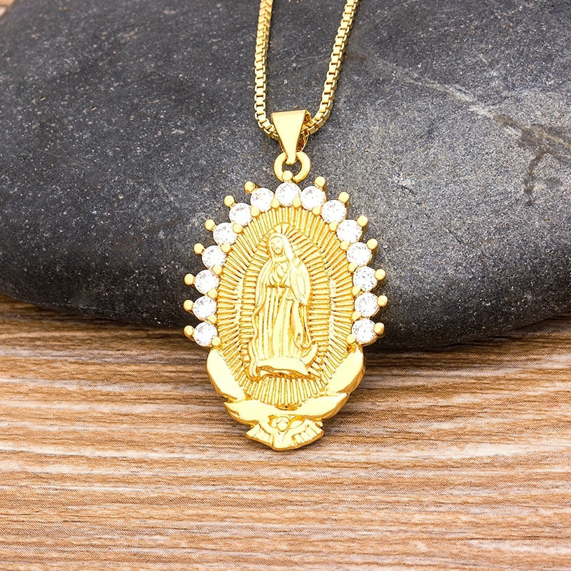 10 Styles Classic Virgin Mary Pendant Necklace