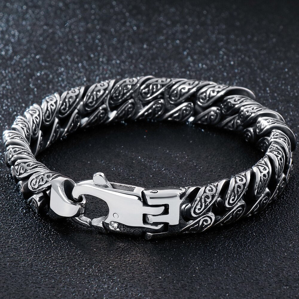 Massive Heavy Stainless Steel Bracelet For Men Men's Link Chain Bracelets