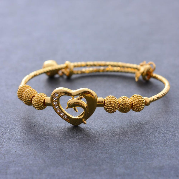 Dolphins Bead Women Bangles for Women  Girl Gold Color Dubai Bride Wedding Bracelet