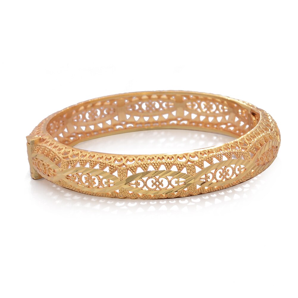 Ethiopian Wedding Gold Bangles Flowers Bracelets wife Gifts