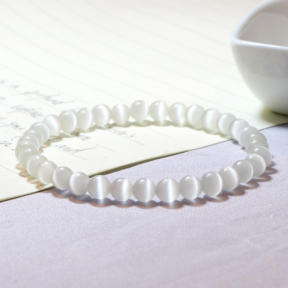 Trendy Simple Women Natural Cat Eyes Beads Bracelets