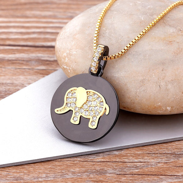 Fashion Cute Elephant Pendant for Women Elegant Clavicle Chain Necklaces