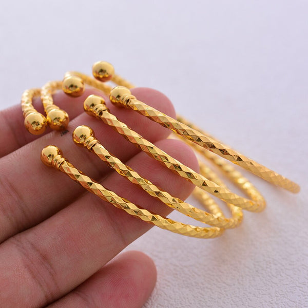 Christmas Gifts Gold color Arab Braclets for Women Jewelry Copper Bangle Bracelet