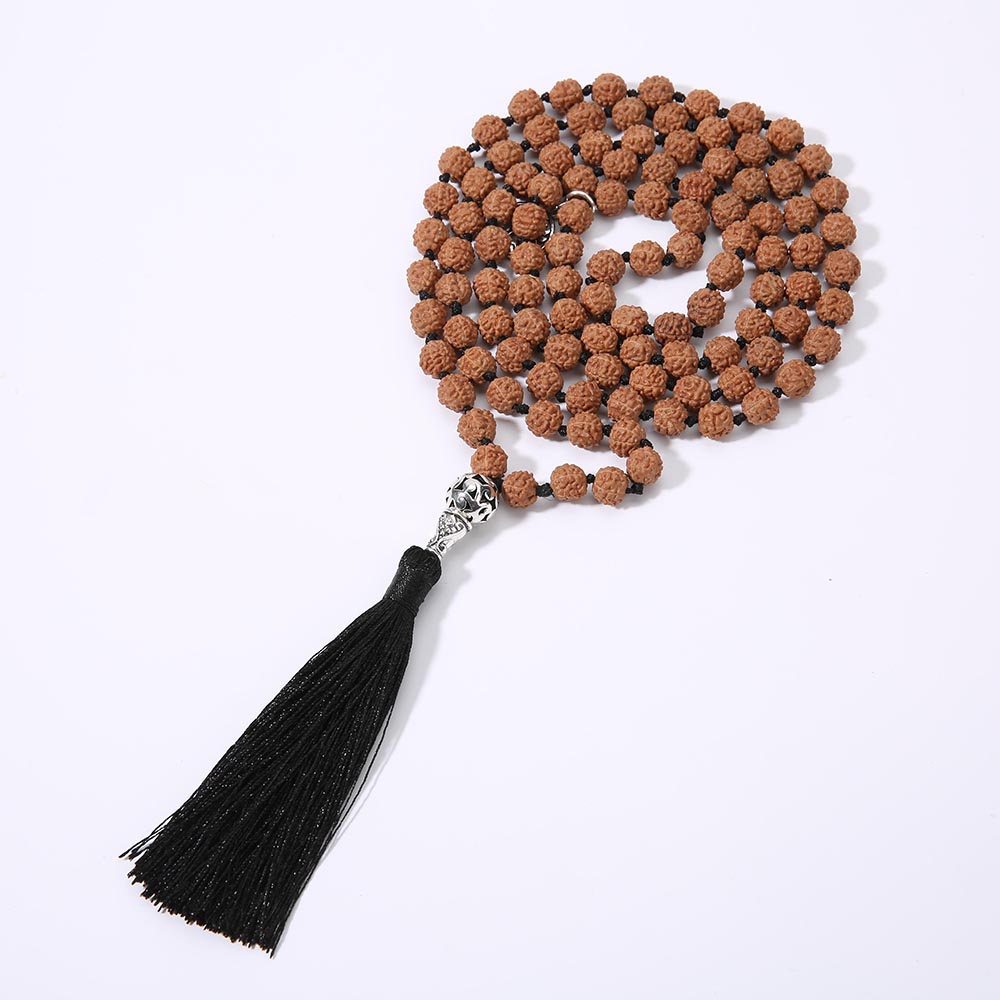 108 Mala Beads Rudraksha Gem Stones Meditation Yoga Jewelry