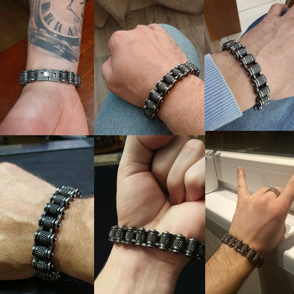 11/13MM Motorcycle Bicycle Link Chain Bracelet For Men