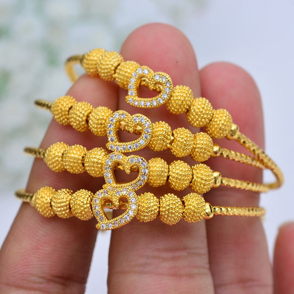 Trendy 4pcs Gold Color  Bangles