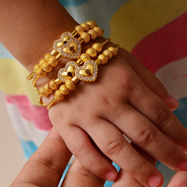 4pcs Classic Pattern baby Bangle&amp;bracelet for Girls/Kids Children