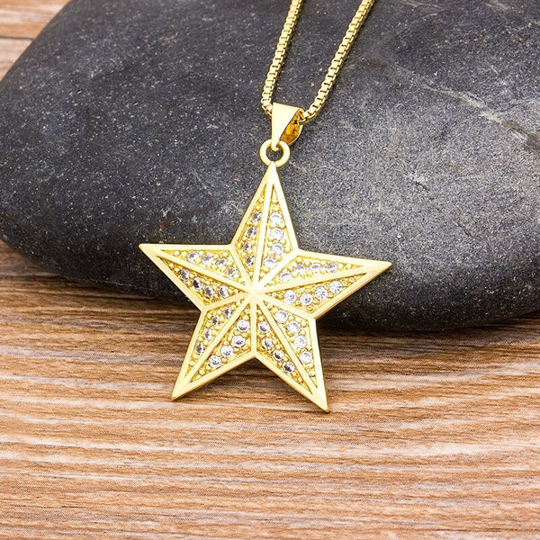 Star Shape Pendant Necklace For Women