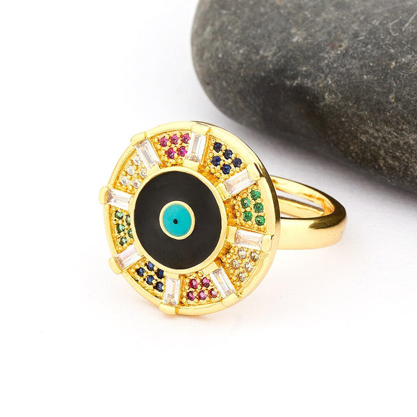 New Arrival Fashion Red/Black/White Colors Evil Eye Rings