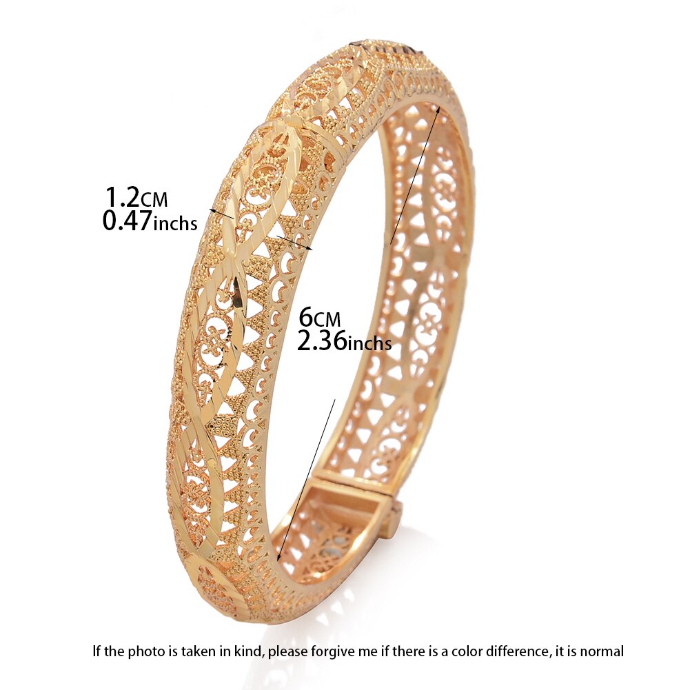 Ethiopian Wedding Gold Bangles Flowers Bracelets wife Gifts