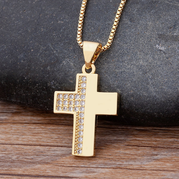 Fashion Boho 14 Styles Choice Statement Zircon Jewelry Cross/Round/Palm/Heart/Moon/Square Pendant