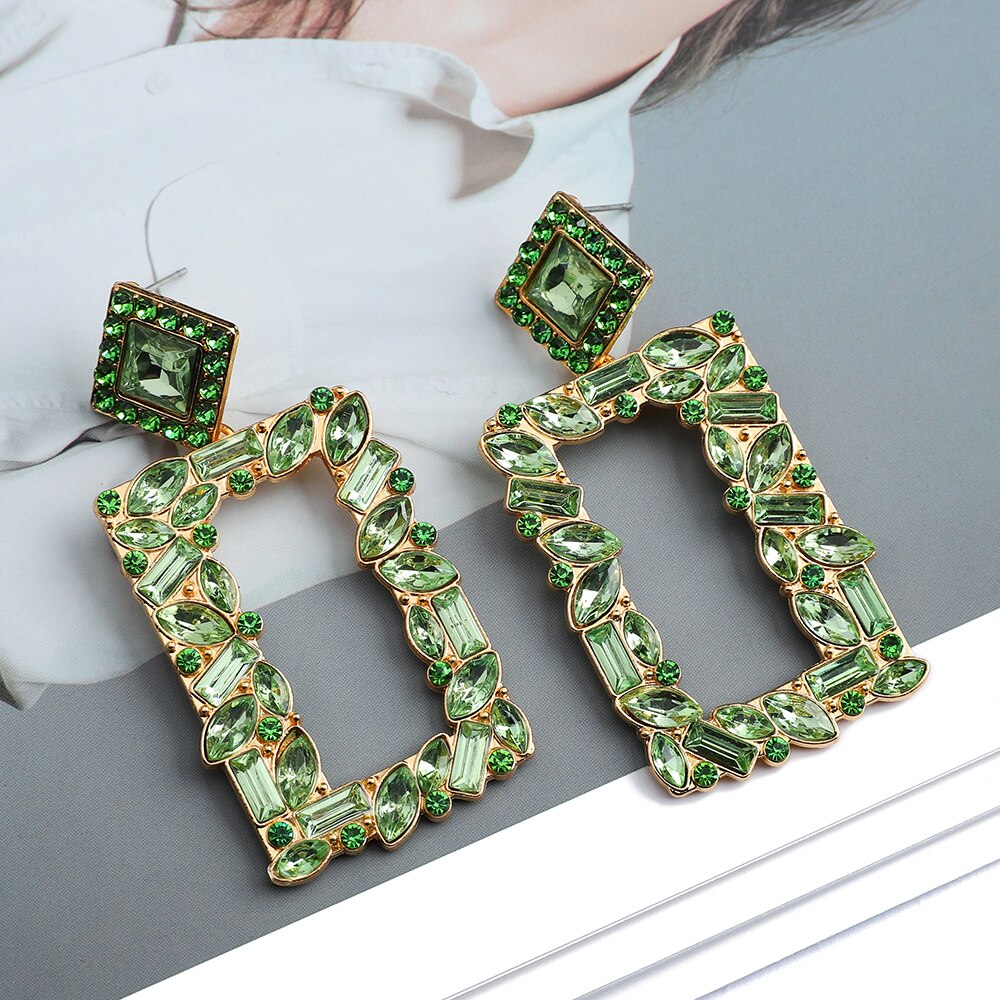 Fashion Boho Multicolor Square Drop Dangle Earrings For Women