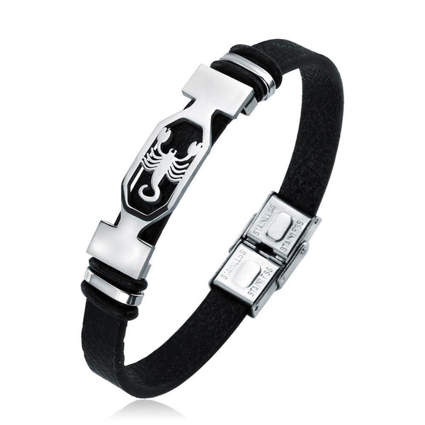 12 Constellation Stainless Steel Cuff Bracelet