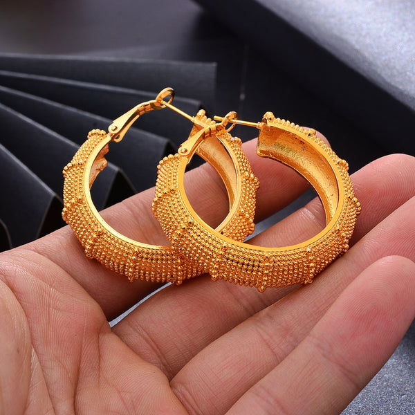 Ethiopia 24k Gold Color Earrings Dubai Earrings For Women