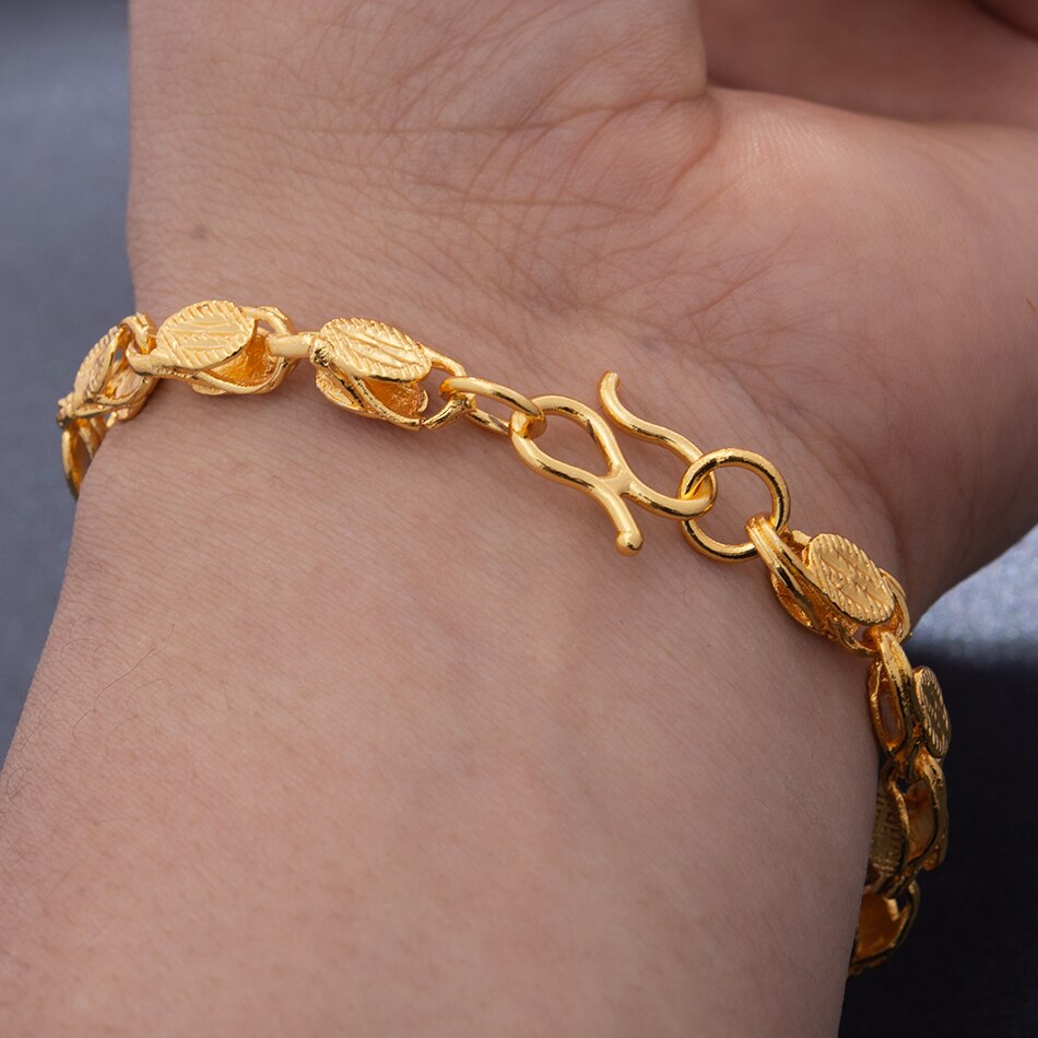 20CM Trendy Gold Color Men Bracelet