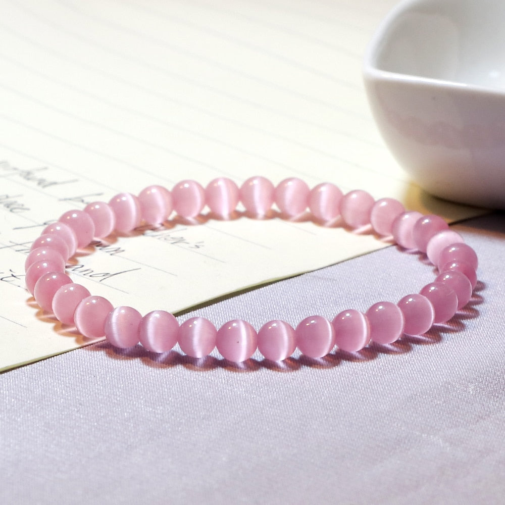 Trendy Simple Women Natural Cat Eyes Beads Bracelets