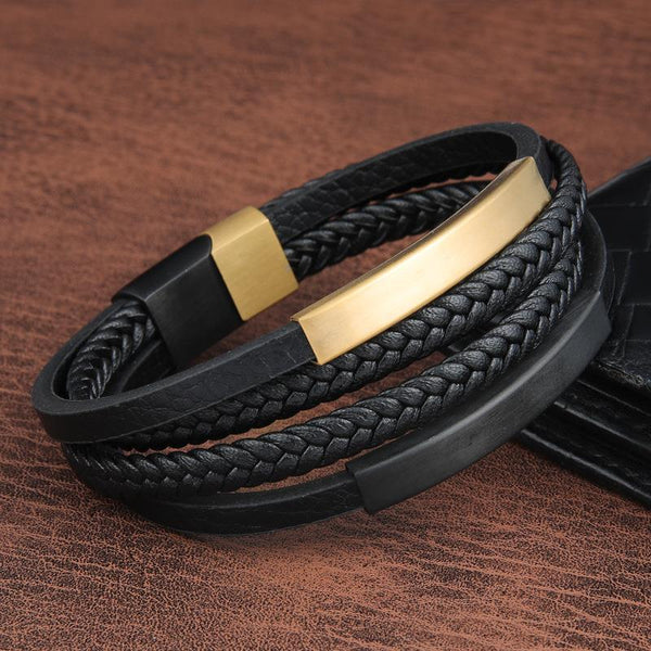 Multilayer bracelet Homme Jewelry for Men Fashion Leather Bracelets