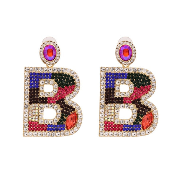 Classic Design Full Rhinestone Earrings For Women