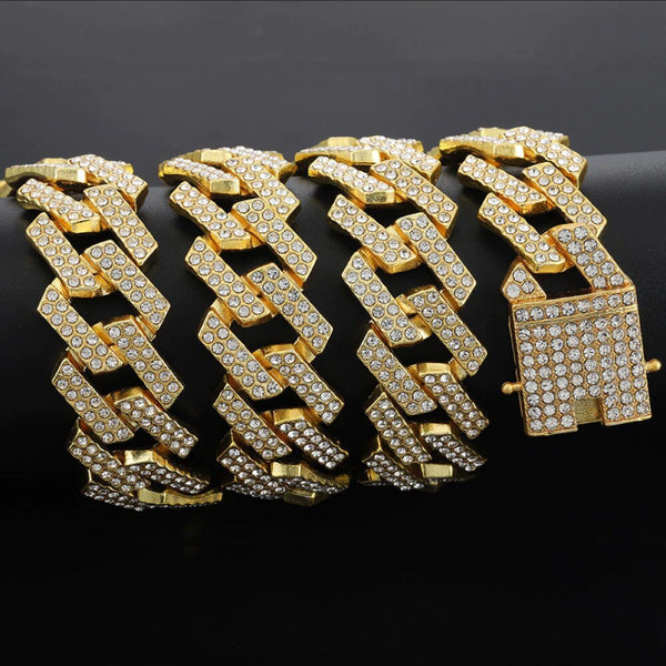 20mm Prong Cuban Link Chains Necklace