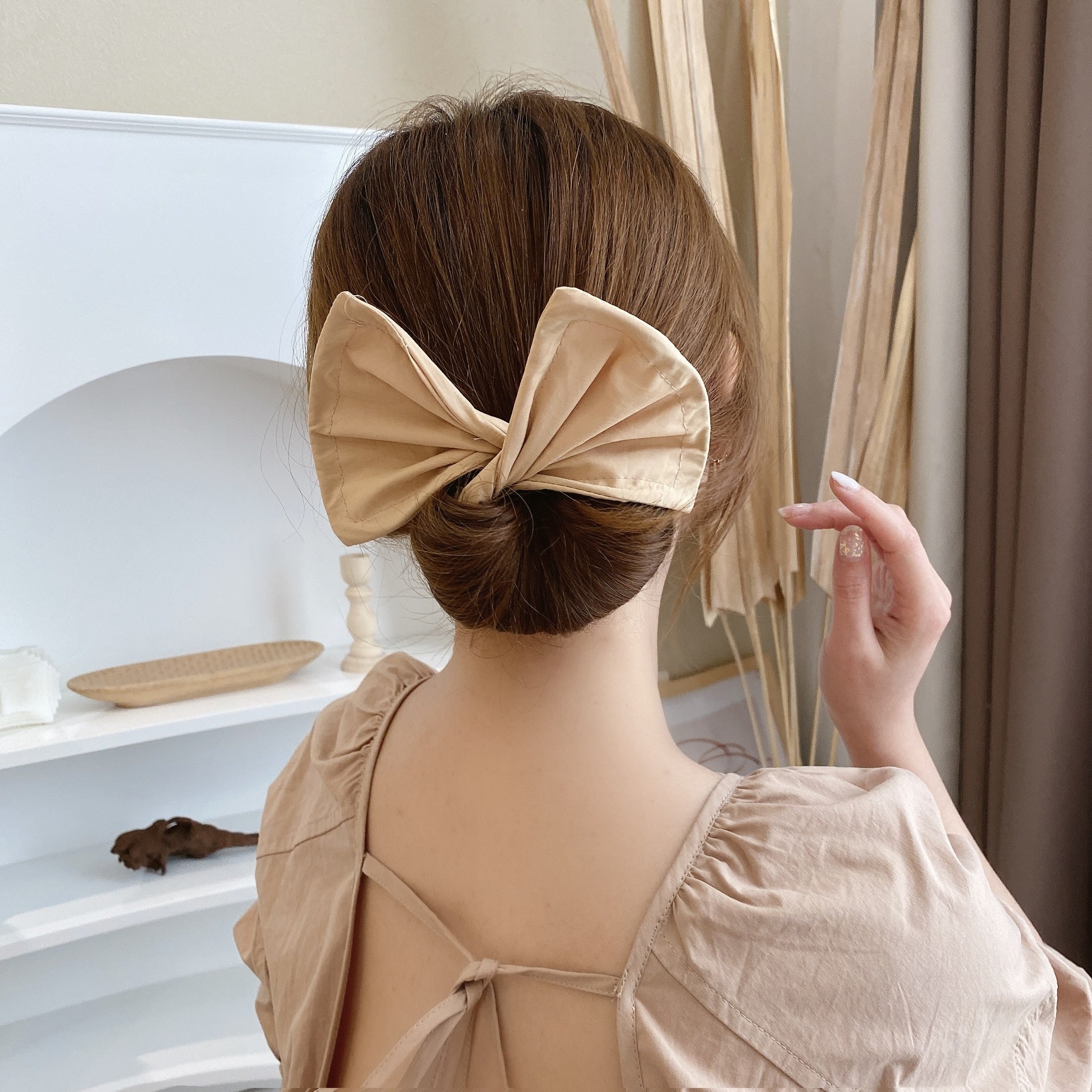 Fashion female magic twisting lazy long hair curly hair artifact printing bow headband