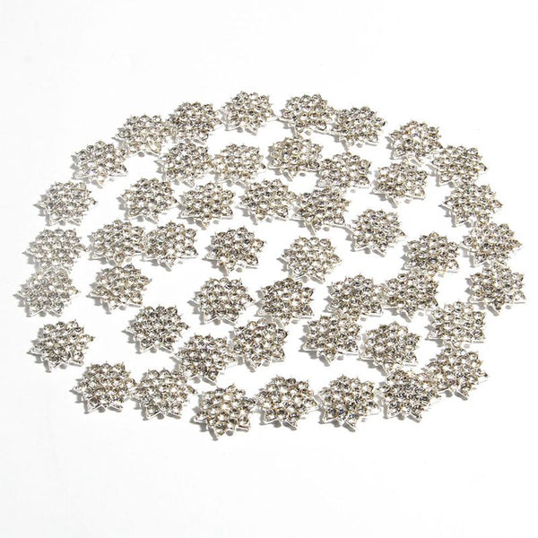 200PCS 18mm 0.7 Clear Shank Back Star Crystal Rhinestone Buttons