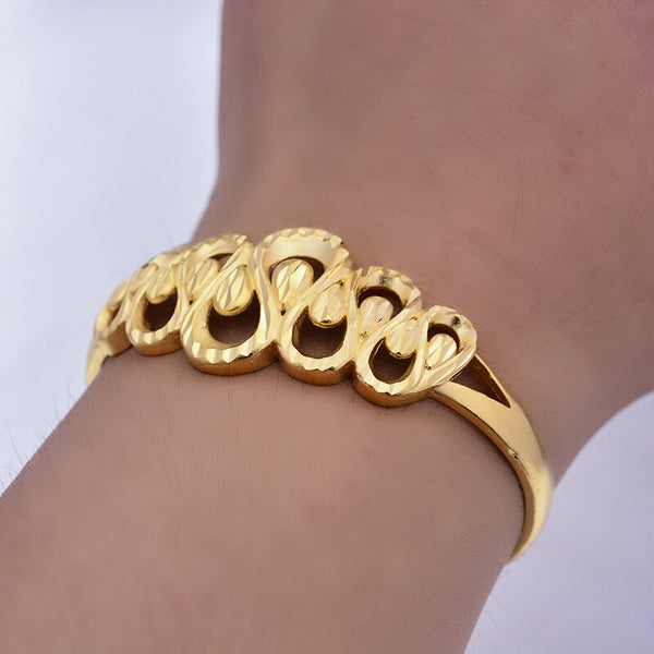 Gold Color Bangles For Women Middle Eastern Jewelry