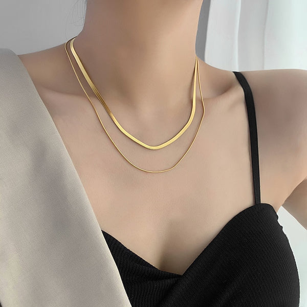 Fashion stainless steel Chain Clavicle Choker Necklace for Women