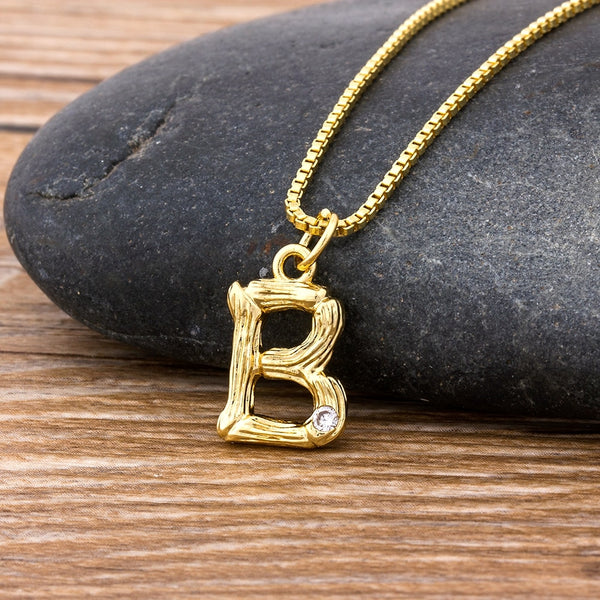 Women Cute Initial Letter Pendant 26 Letters Charm Necklaces