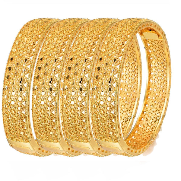 4pcs Women Bangle Gold color Bracelet bangles for women