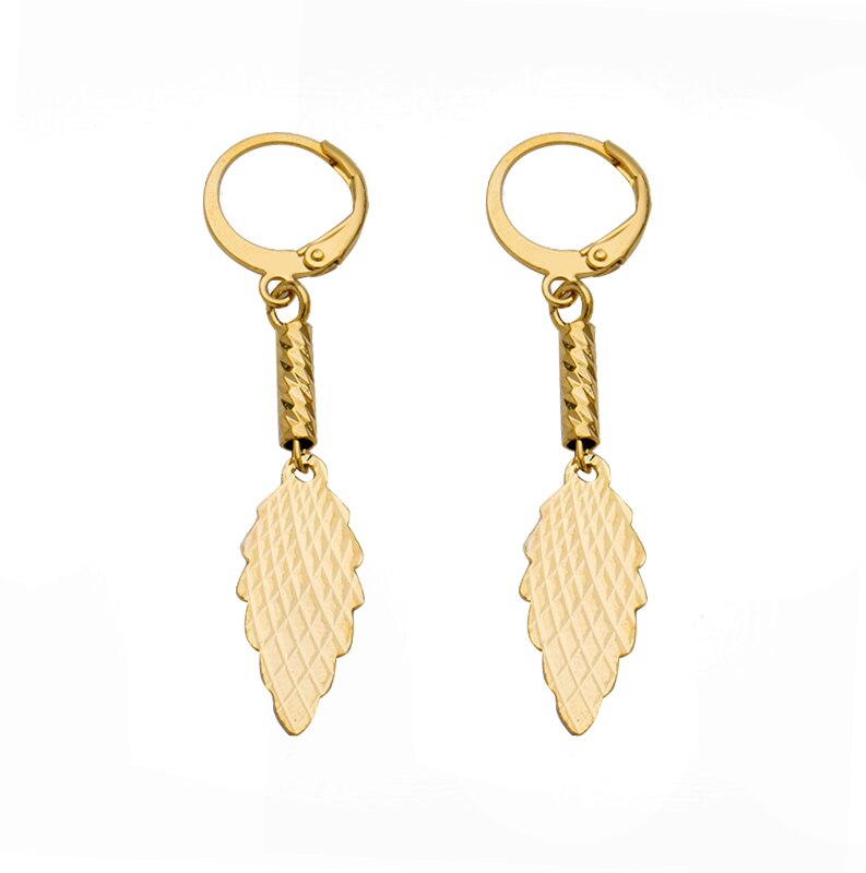 Arabic wedding Gold Color jewelry Dubai Earrings for women