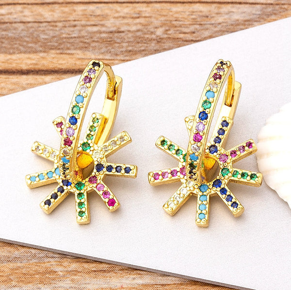 Top Quality Charm Sun Flower Earrings For Women