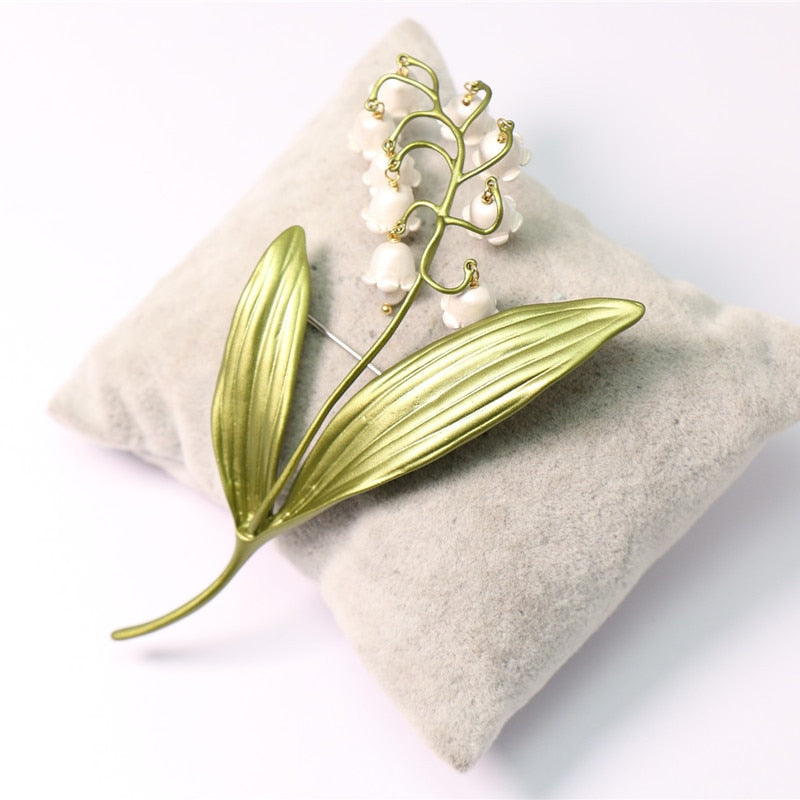 Luxury Brand Design Lily Of The Valley Flower Corsage Brooch