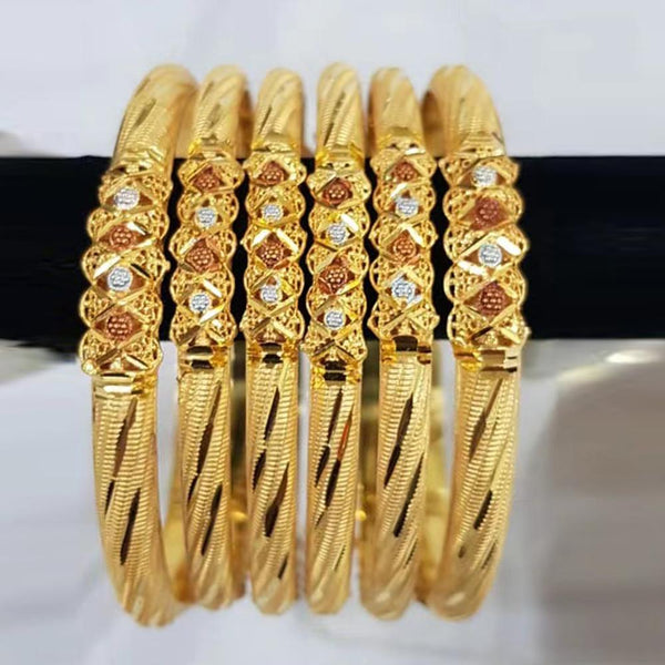 6pcs/Lot luxury Ethiopian Jewelry Gold Ornament Bangles For Women