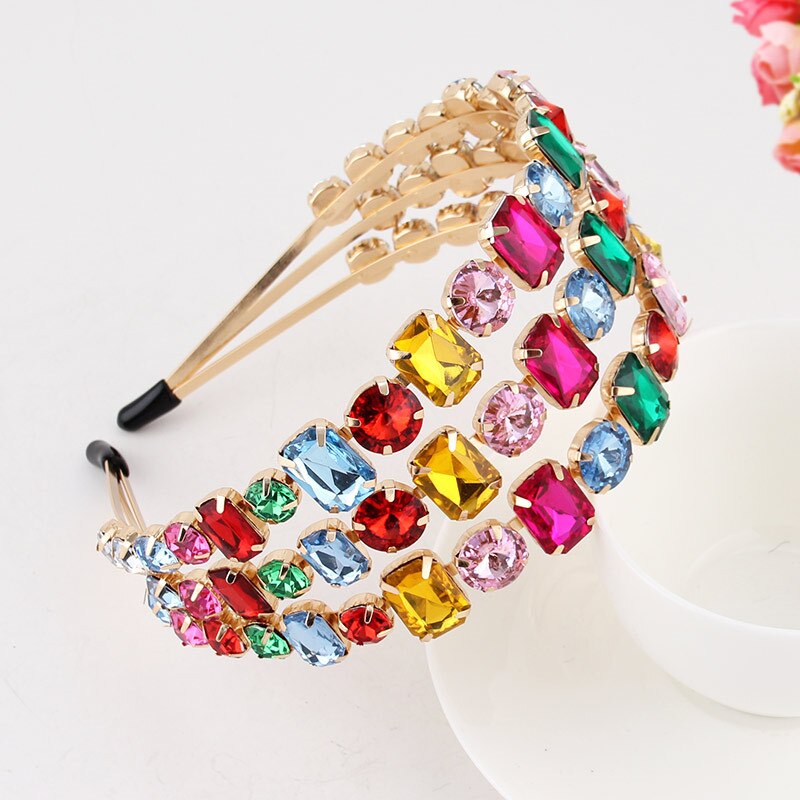 Luxury Baroque Rhinestone Headbands Hair Hoops