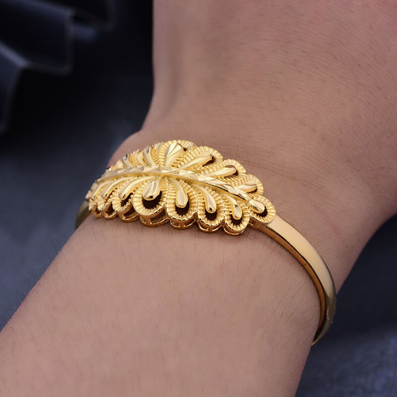 Gold Color Bangles For Women Middle Eastern Jewelry