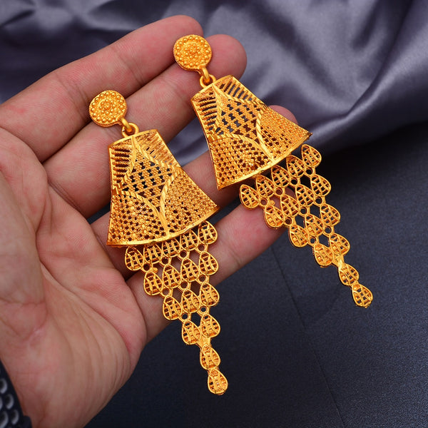 Ethiopia 24k Gold Color Earrings Dubai Earrings For Women