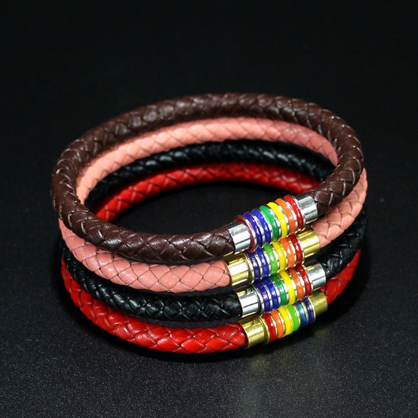 8 Colors Genuine Leather Braided Bracelet