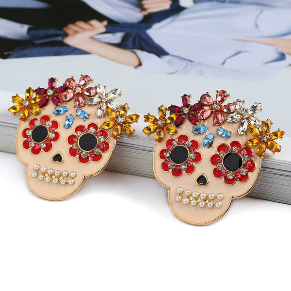 Bohemia Fashion Skull Stud Earrings