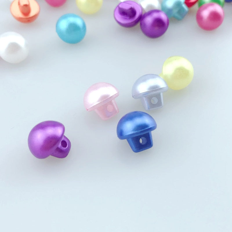 50/150pcs 10mm Candy Color Acrylic Buttons Shank  Children Buttons DIY Apparel Sewing Accessories