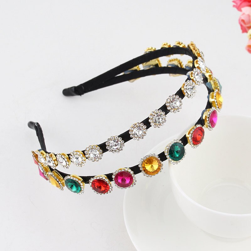 Luxury Baroque Rhinestone Headbands Hair Hoops