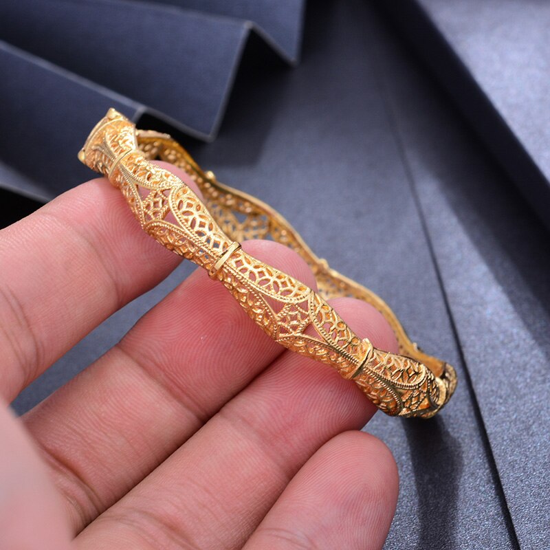 Can Open Dubai Arab Kuwait Gold Color Bangles  For women