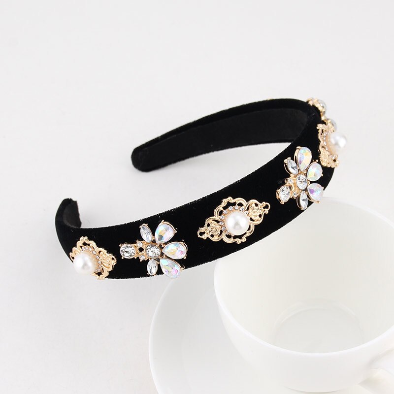 Luxury Baroque Rhinestone Headbands Hair Hoops